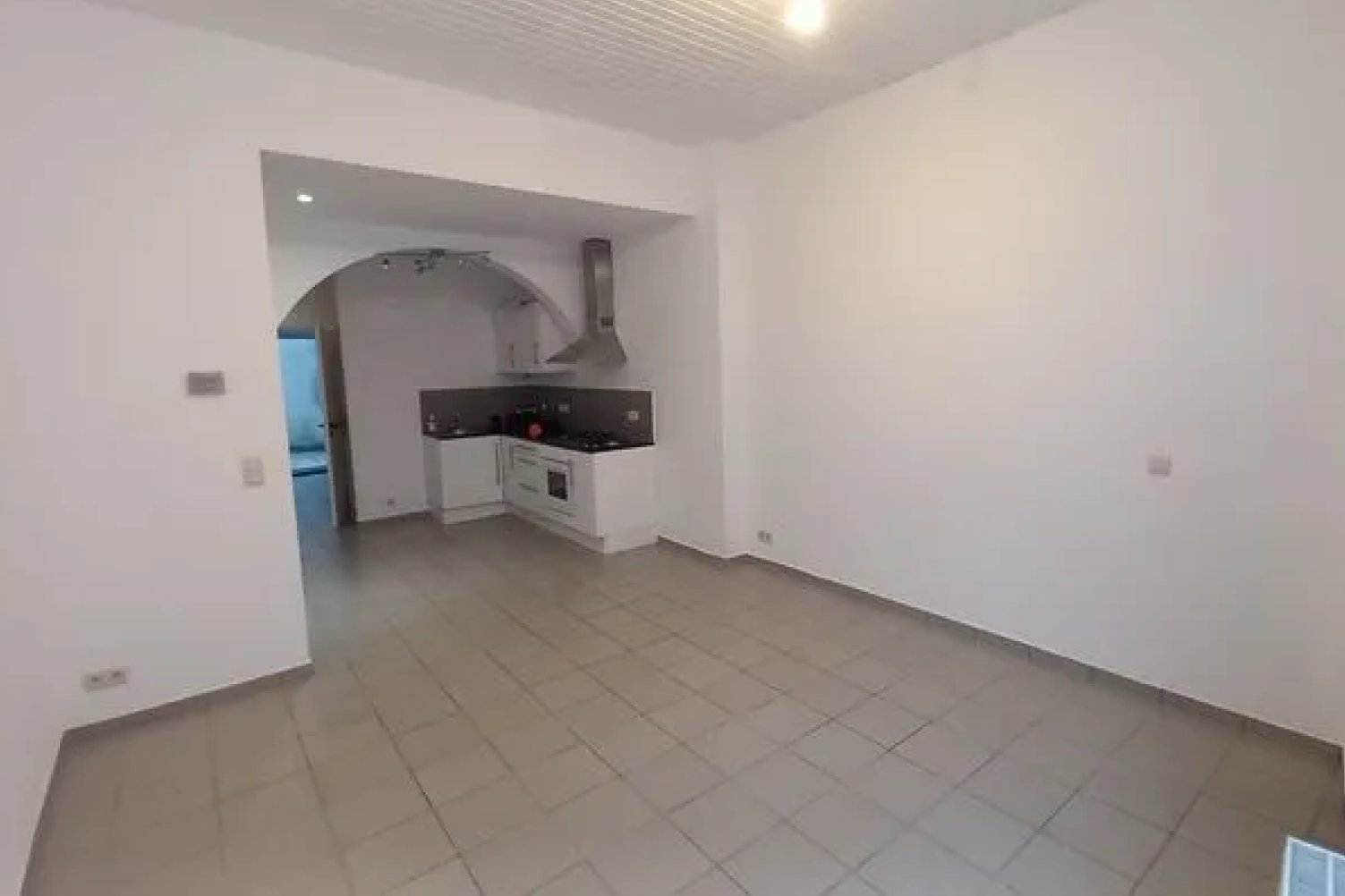 Before photo of Kitchen and Living Room Staging